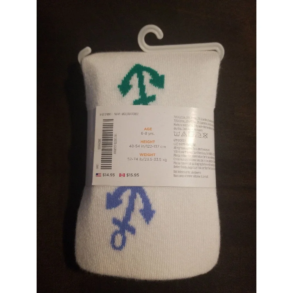 Gymboree stripes and anchors tights M‎ nwt